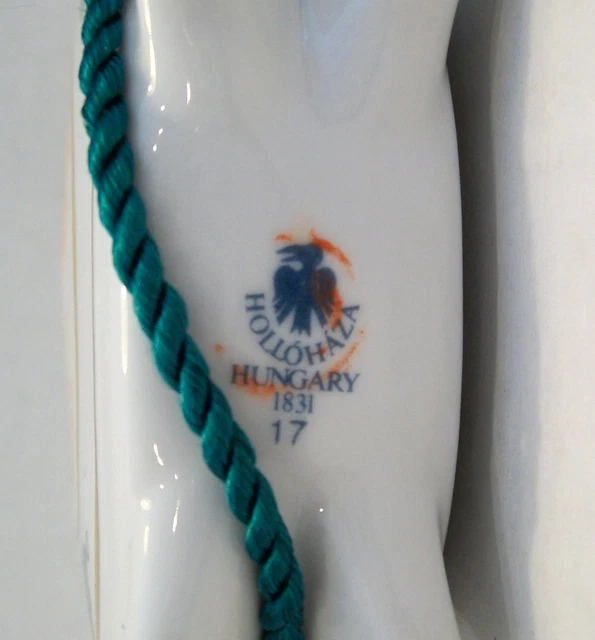 Vintage Hollohaza Hungarian Hand Painted Flask 7