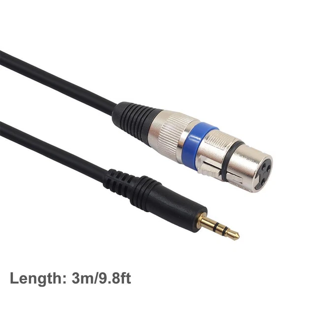 Am Audio GuerGuo 3-Pin Mini XLR A Jack 3.5mm Spina Audio Stereo 1/8 "TRS 3.5mm Maschio A Mini XLR Femmina Cavo Adattatore Per Fotocamera Cuffie Tweeter Focal