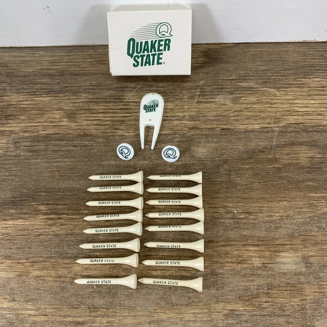 Quaker State Motor Oil Advertising Golf tees / Puller / Saver set