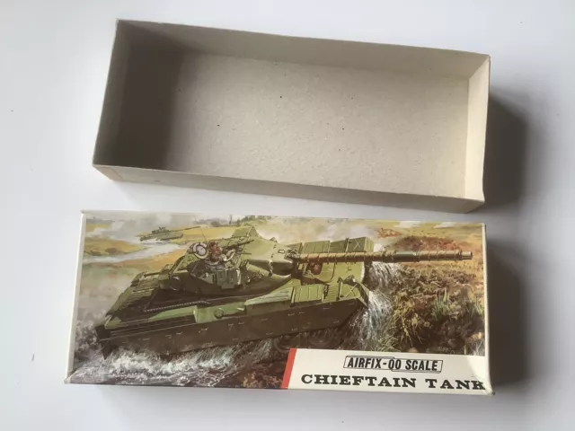 Airfix kit box, empty, no parts inside, Chieftain Tank, 00 Scale