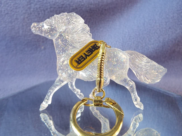 BreyerFest 1999 SM Keychain Clear Plastic w/ Glitter– Save $ Combined Shipping