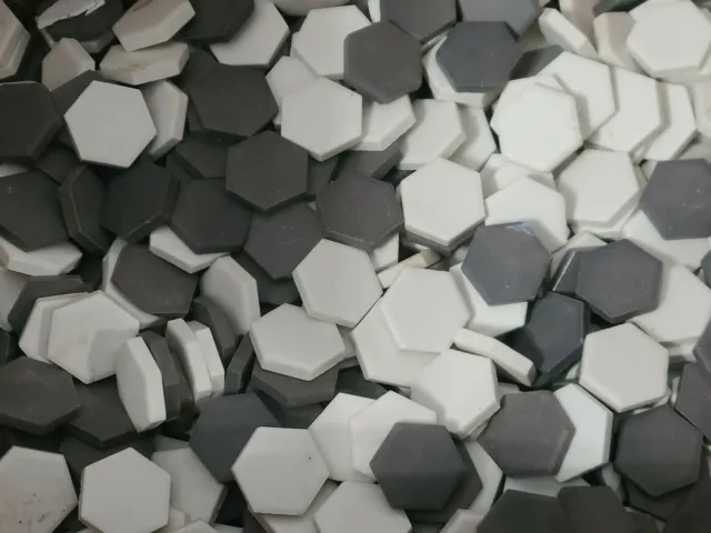 Reproduction Antique Hexagonal Black or White Ceramic Bathroom Tile Replacement