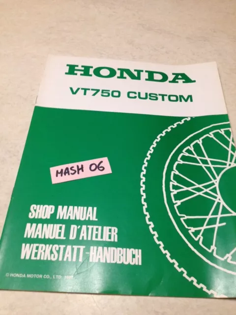 supplément manuel atelier Honda VT750 Custom Shadow VT750C VT 750 Shop manual