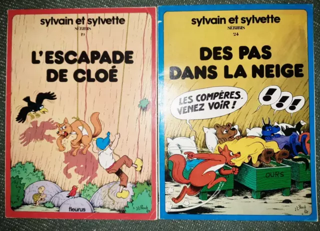 Lot 2 album BD Sylvain et sylvette n°19 et 24 EO de 1977/81 couverture souple