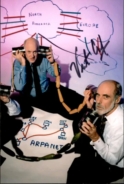 Vinton Cerf SIGNED autograph 4x6 photo INVENTOR CREATOR OF INTERNET GOOGLE