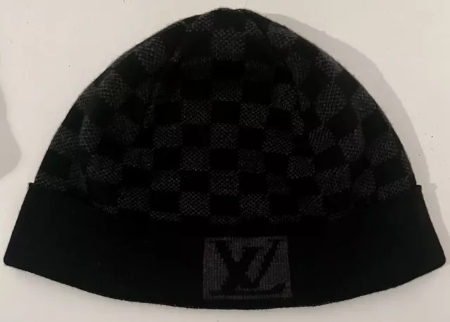 Louis Vuitton, Accessories, Louis Vuitton Flocon Black Monogram Pom Winter  Hat