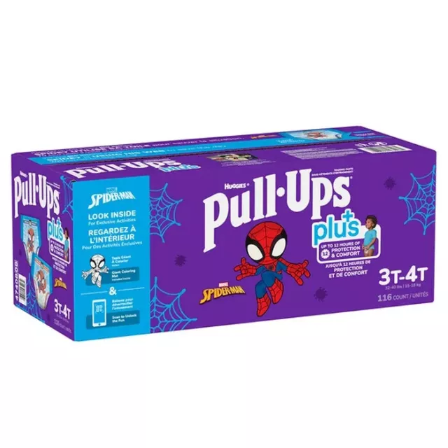 Huggies Pull-Ups Plus Training Pants For Girls 2T-3T 128 CT