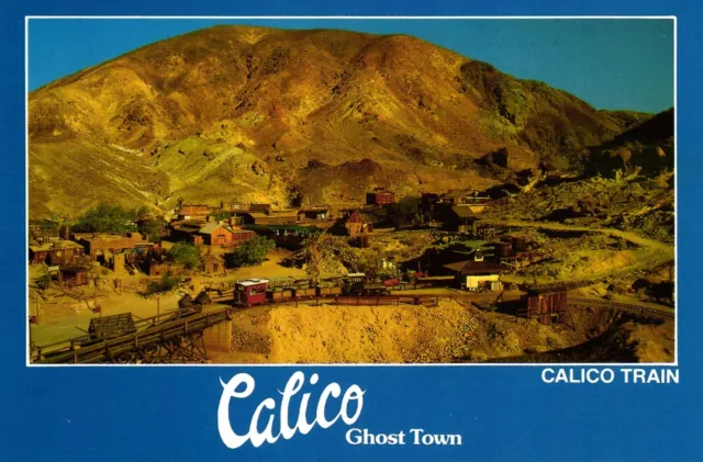 Calico Train Calico Ghost Town San Bernardino Park California Postcard