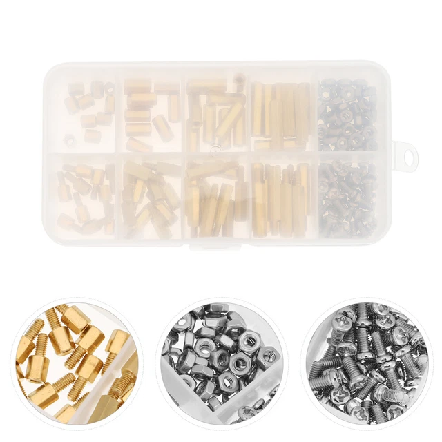 180 Pcs Sechskant-Kupferbolzen Abstandsschrauben Aus Messing Kupfersäule Mutter