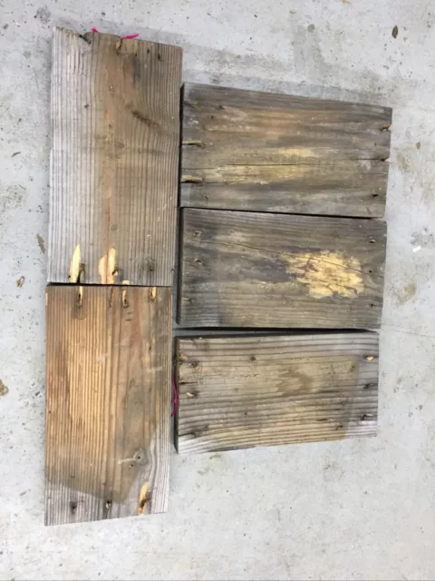 5 2x8x14” Weathered Barn Wood Reclaimed Board Planks table top pine rustic slab
