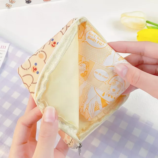 Cartoon Sanitary Napkin Storage Bag Rabbit Flower Coin Purse  Outdoor