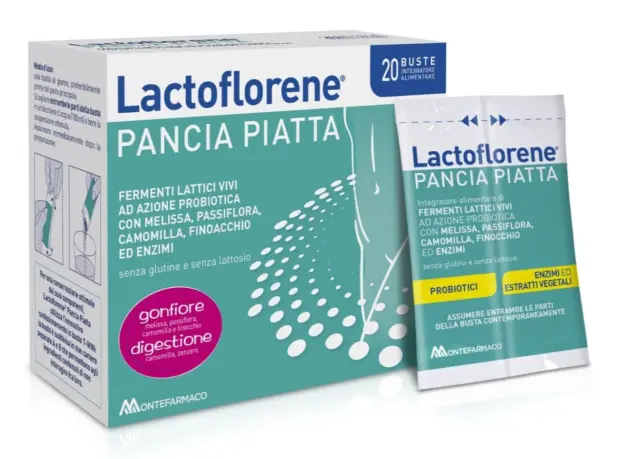 LACTOFLORENE® PANCIA PIATTA Gonfiore e digestione - 20 buste Duocam®