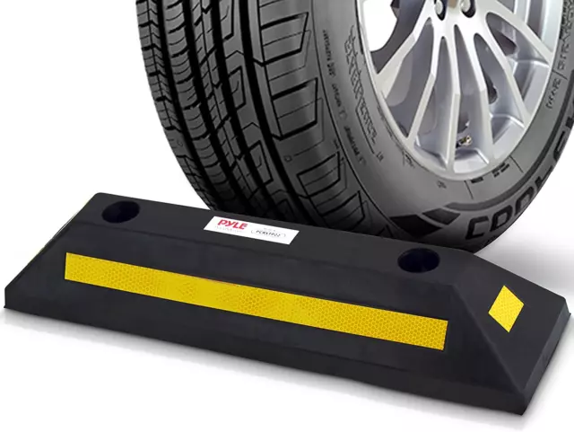 Tapón de piso de vehículo en acera Pyle para seguridad de estacionamiento 1 pieza de goma resistente
