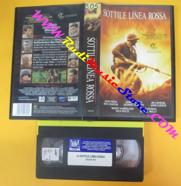 VHS film LA SOTTILE LINEA ROSSA Sean Penn Clooney Cusack FOX 14255(F132*) no*dvd