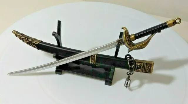 Collectable toy Sword Alloy Metal Model Miniature 20cm (approx.) -- with stand