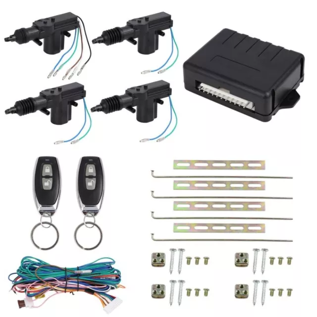 Universal Car 4 Door Central Power Door Lock Unlock Remote Kit 2 Keyless Entry