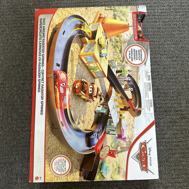 Disney Cars Radiator Springs Racing Raceway DISNEY PIXAR CARS Race Around Radiator Springs Motorized track plastic ...