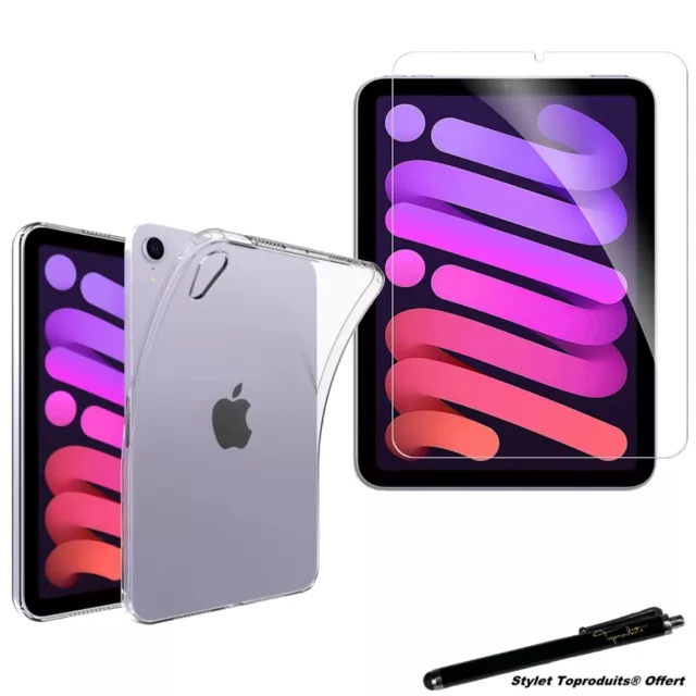 Coque protection transparente + Verre trempé pour Apple iPad mini 6