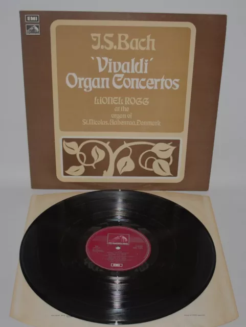 Bach, Vivaldi Organ Concertos - Lionel Rogg - 1973 Vinyl LP - HMV HQS 1293 - EX