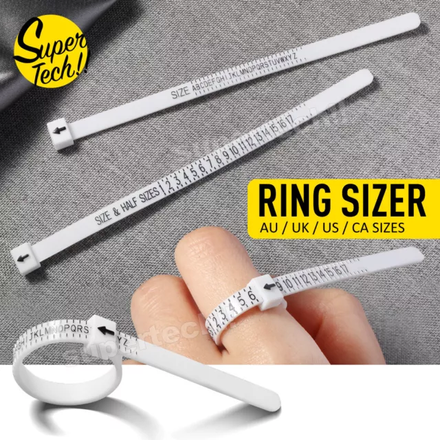 Ring Sizer Size Tool Check your Size Finger Gauge Measurement Sizes UK/AU A to Z