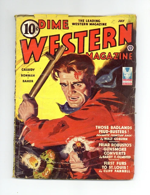 Dime Western Magazine Pulp Jul 1944 Vol. 39 #3 GD