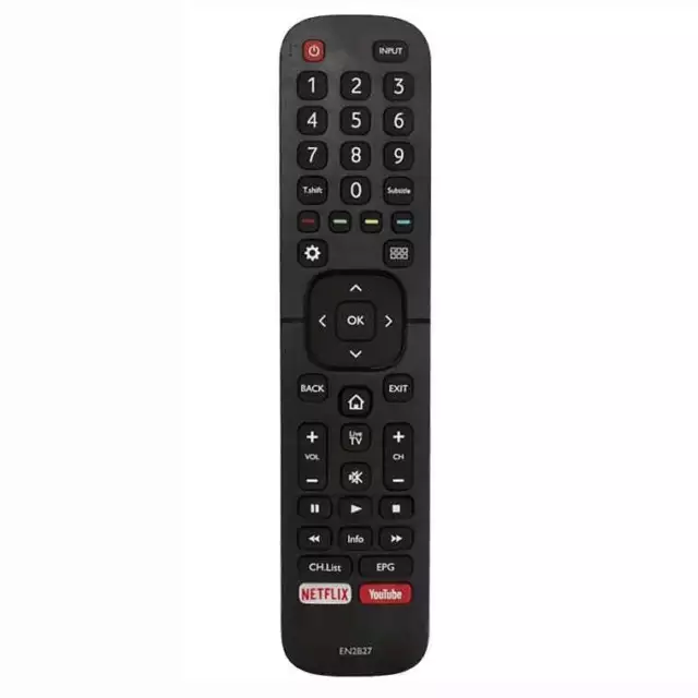 EN2B27 Replacement Remote for Hisense Televisions