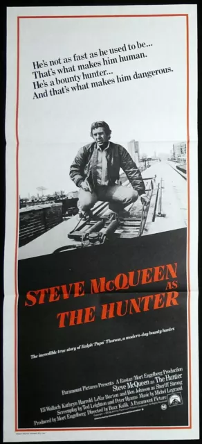 THE HUNTER Original daybill Movie poster Steve McQueen Eli Wallach Ben Johnson