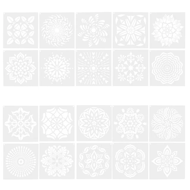 20 Pcs Kinderzeichnungsvorlagen Malvorlage Florale Schablonen Stein