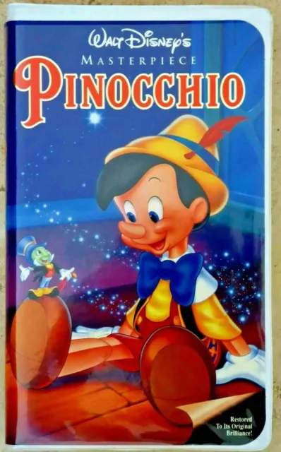 Pinocchio,Walt Disney's Masterpiece Collection,Movie,MINT,VHS,RESTORED,Dolby Sur