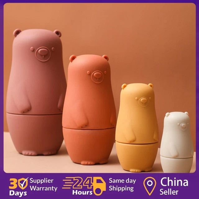 Color Size Matching Toys Best Gifts Montessori Toy for Boys Girls (Red Bear) ☘️