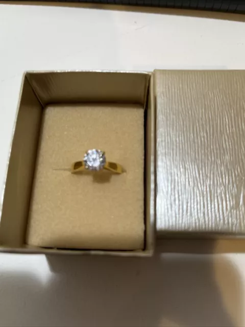Charles Winston for Bella Luce Solitaire Gold over Silver Size 8 Charles Winston for Bella Luce Solitaire Gold over Silver Size 8