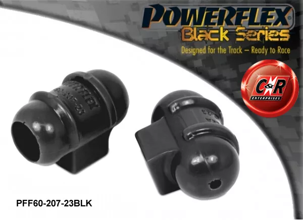 Powerflex Black FrARB Out Mnts 23mm For Clio Williams 90-98 PFF60-207-23BLK
