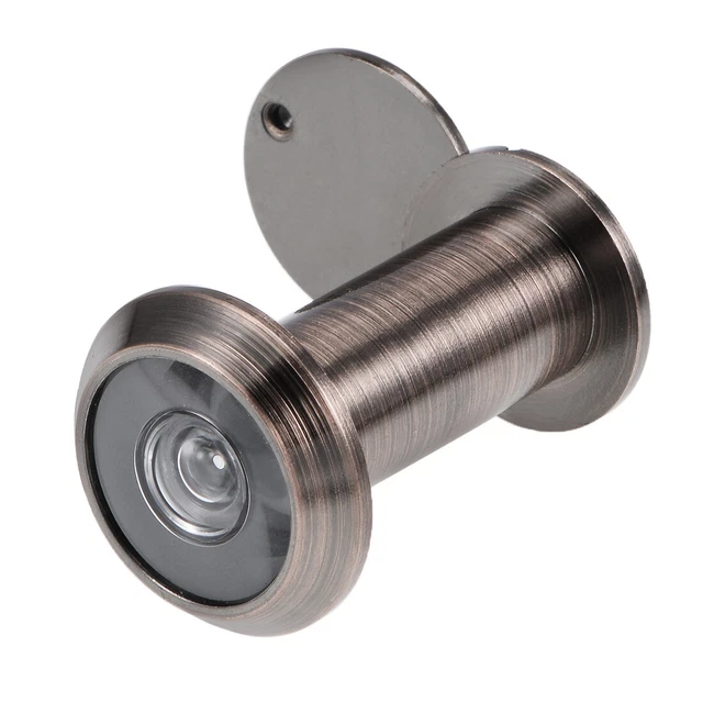 Brass 220-degree Door Viewer with Cover for 35mm-60mm Doors Antique Copper