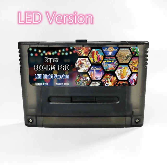 800 in 1  carte multi jeu Super nintendo 8 (everdrive type) Region Free " LED "