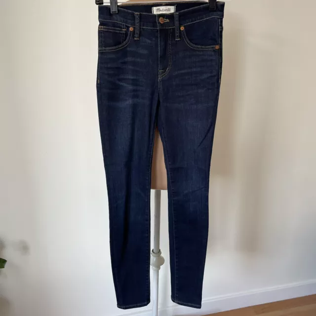 Madewell 9" High-Rise Larkspur Wash TENCEL Denim Edition Skinny Jeans EUC Sz 24