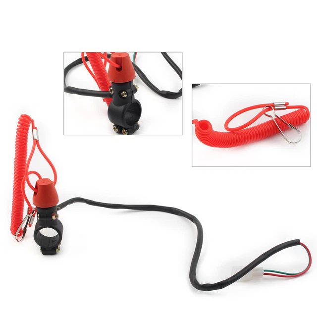 For Pit Dirt Quad Bike MINI MOTO Engine Stop Kill Switch Safety Tether Lanyard