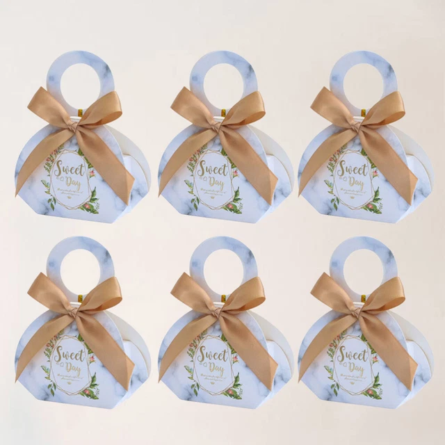 20pcs mariage boîtes à bonbons portables boîtes à chocolat en papier conteneur