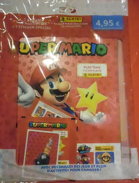 PANINI Super Mario  1 Album + 4 pochettes 1 sticker Spécial !!!