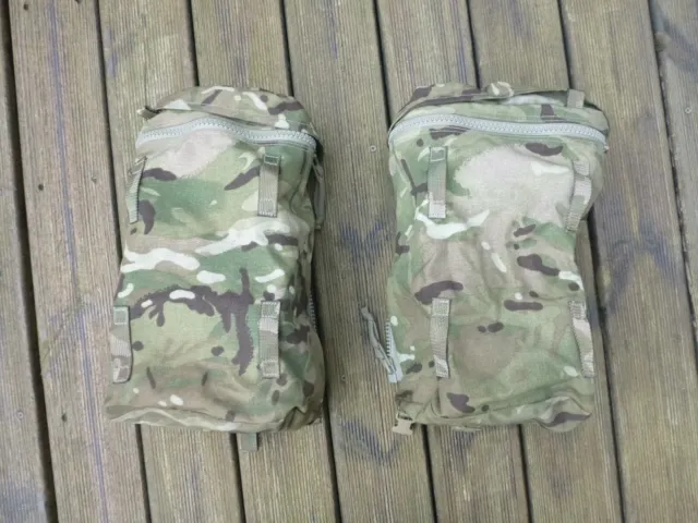 British Army Mtp Bergen Side Pouches Camo Side Pack Zip Pouches Military Surplus