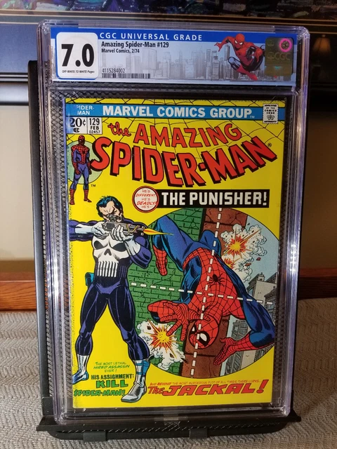 Amazing Spider-Man 129 CGC 7.0 NYC Label 1st Punisher Castle Jackal Romita
