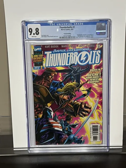 Thunderbolts (1997) #1 CGC NM/MT 9.8 Rare 2nd Print Pink Variant Cover