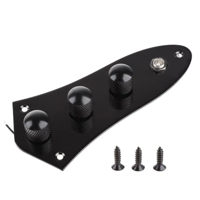 Black Prewired Loaded Guitar Control Plate for Jazz Bass Parts Replace