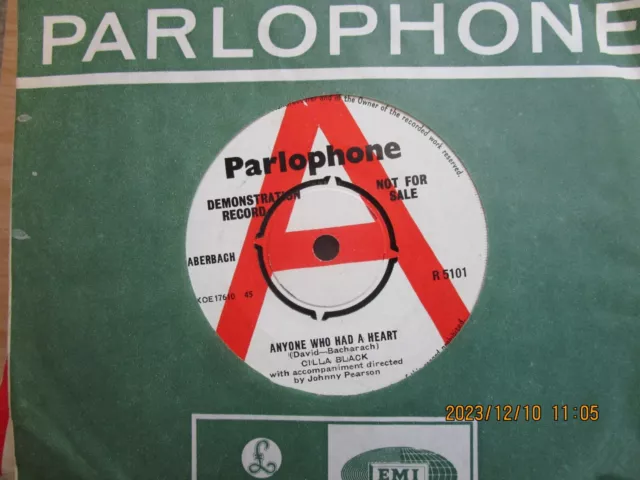 Cilla Black=Anyone Who Had A Heart (Demo)  Ex-