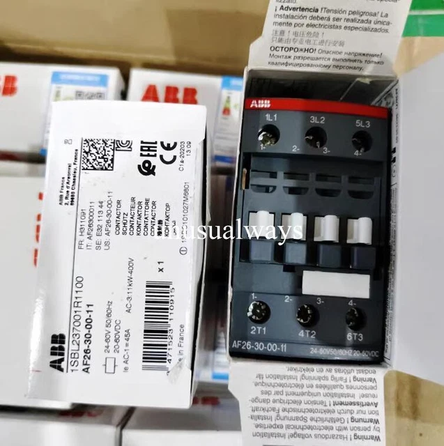 1PC New ABB Contactor AF26-30-00-11 24-60V AC/DC 1SBL237001R1100