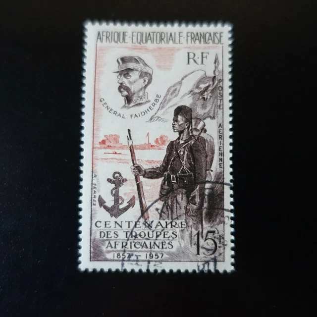 France Colonie Afrique Equatoriale Française Aef Poste Aeriénne Pa N°62 Oblitéré