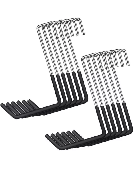 12 Pack Heavy Duty Rafter Hooks for Hanging Vinyl Coated Large S Hooks for...