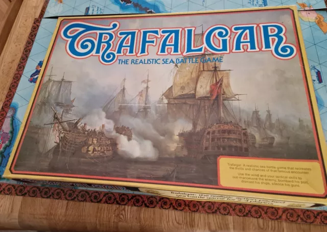 Vintage Action Games Trafalgar Sea Battle Board Game 1973 Age 8+ 2-4 Players