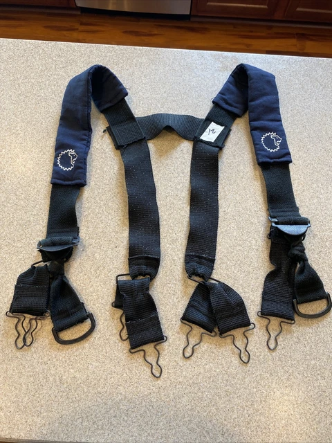 Firefighter Padded Suspenders Black Parachute Style Turnout Pants Lion Apparel