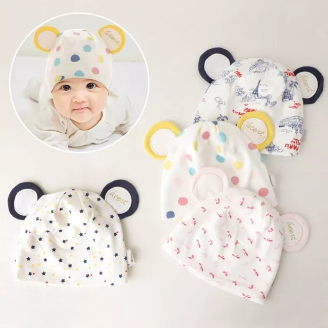 0-6M Breathable Infant Beanies Caps Cotton Turban Cute Baby Hat  Baby Girls Boys