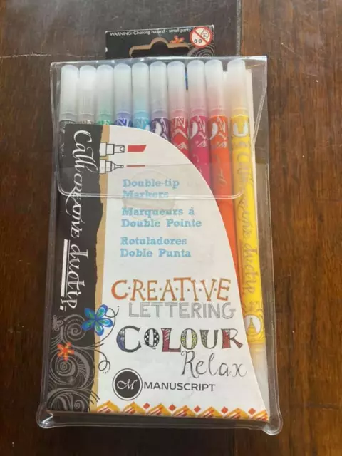 Manuscript Callicreative Duotip Colour Marker Pens Assorted Ink Pack Of 10